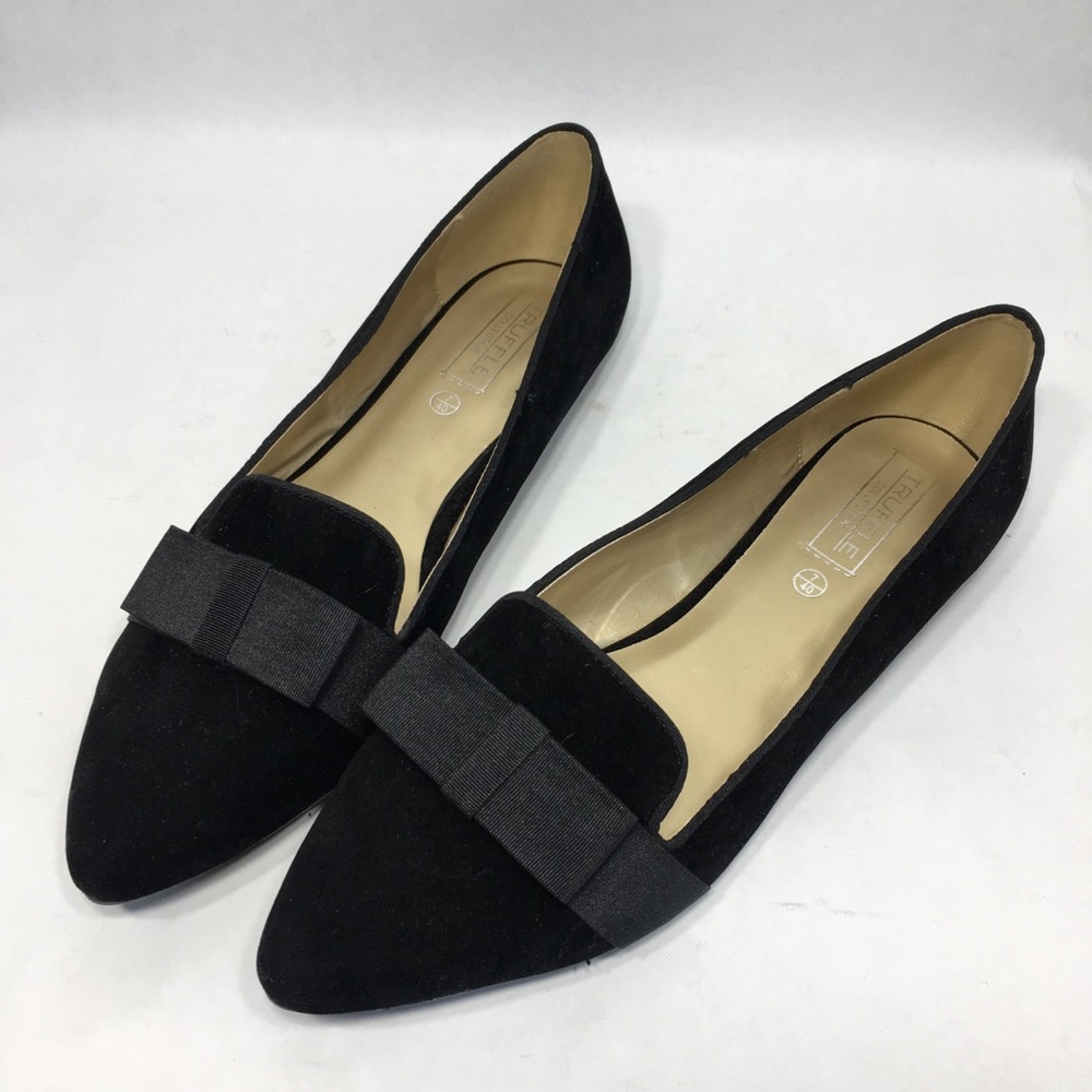 NWOT ASOS Truffle Collection Black Bow Flats